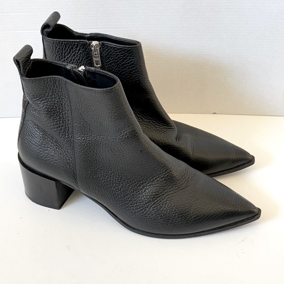 Everlane Ankle Boots Pointed Toe Block Heel The Boss Leather Women Size 10 Italy - Picture 1 of 16